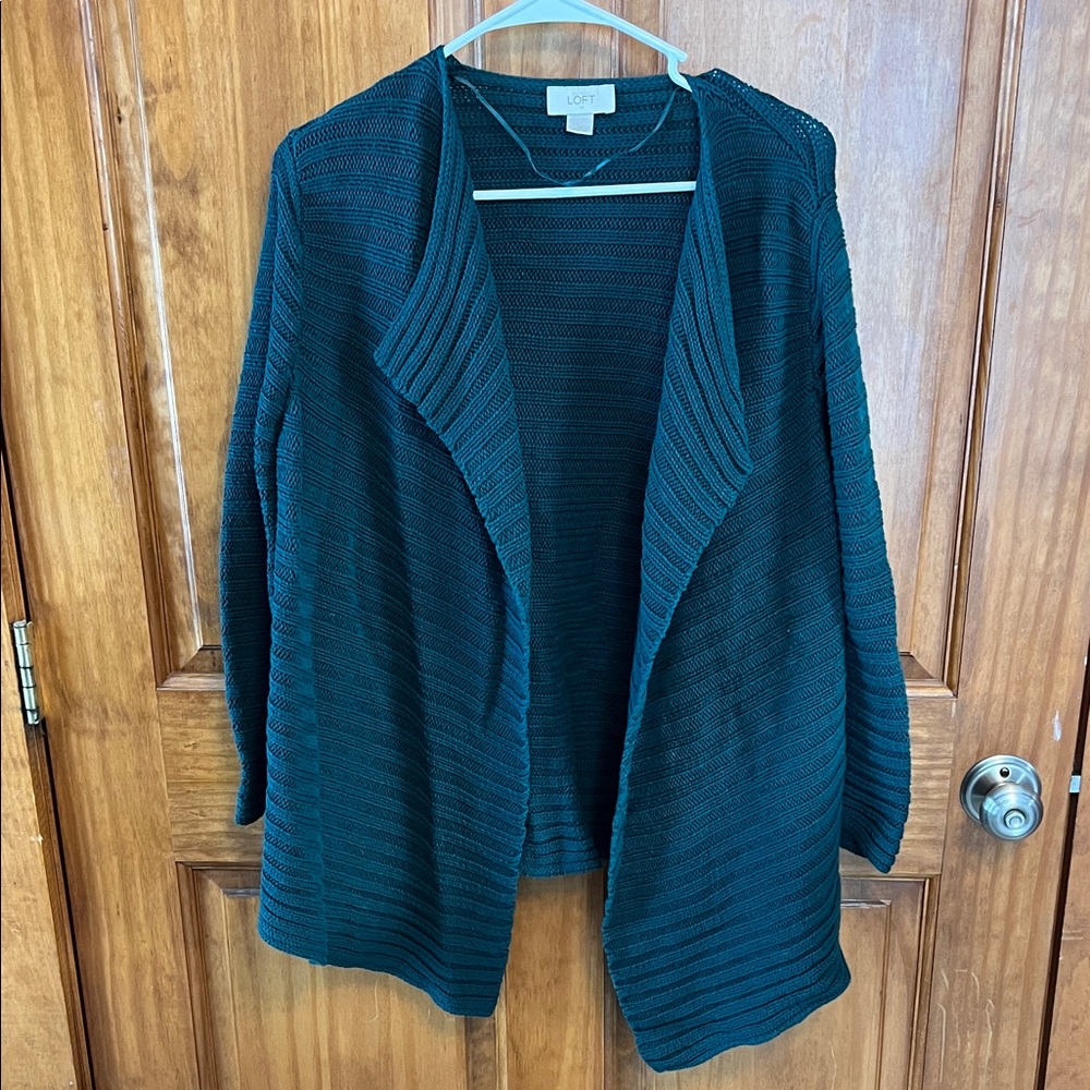 LOFT Women's Deep Teal Cardigan